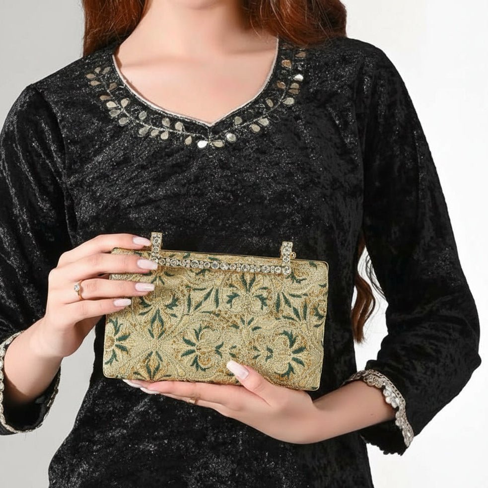Women Clutch - 05631B - Party Clutch - Walkeaze