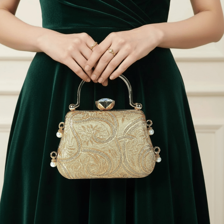 Women Clutch - 3681B - Party Clutch - Walkeaze